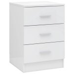 Vidaxl table de chevet blanc brillant 38x35x56 cm bois d'ingénierie Vidaxl table de chevet blanc brillant 38x35x56 cm bois d'ingénierie