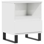 Vidaxl table de chevet blanc brillant 40x35x50 cm bois d?ing�nierie