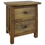 Vidaxl table de chevet bois massif d'acajou 40x30x51 cm