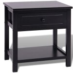 Vidaxl table de chevet bois noir