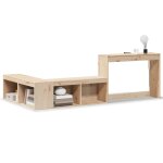 Vidaxl table de chevet avec bureau 232x122x75 cm bois de pin massif Vidaxl table de chevet avec bureau 232x122x75 cm bois de pin massif