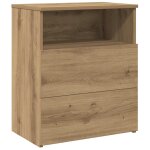 Vidaxl table de chevet ch�ne artisanal 50x32x60 cm bois d'ing�nierie