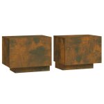 Vidaxl table de chevet chne fum 100x35x40 cm bois d'ingnierie