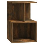 Vidaxl table de chevet ch�ne fum� 35x35x55 cm bois d'ing�nierie