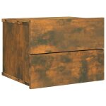 Vidaxl table de chevet ch�ne fum� 40x30x30 cm bois d'ing�nierie
