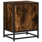 Vidaxl table de chevet chêne fumé 40x31x50 cm bois d'ingénierie métal Vidaxl table de chevet chêne fumé 40x31x50 cm bois d'ingénierie métal