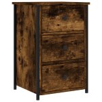 Vidaxl table de chevet ch�ne fum� 40x36x60 cm bois d'ing�nierie