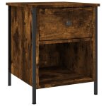 Vidaxl table de chevet ch�ne fum� 40x42x50 cm bois d'ing�nierie