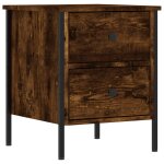 Vidaxl table de chevet chne fum 40x42x50 cm bois d'ingnierie
