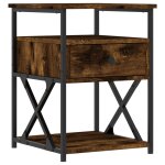 Vidaxl table de chevet chne fum 40x42x55 cm bois d'ingnierie