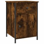 Vidaxl table de chevet ch�ne fum� 40x42x60 cm bois d'ing�nierie
