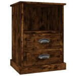 Vidaxl table de chevet ch�ne fum� 43x36x60 cm