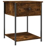 Vidaxl table de chevet chêne fumé 44x45x58 cm bois d'ingénierie Vidaxl table de chevet chêne fumé 44x45x58 cm bois d'ingénierie