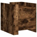 Vidaxl table de chevet ch�ne fum� 45x50x50 cm bois d'ing�nierie