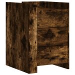 Vidaxl table de chevet chne fum 45x50x65 cm bois d'ingnierie
