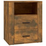 Vidaxl table de chevet chêne fumé 50x36x60 cm bois d'ingénierie Vidaxl table de chevet chêne fumé 50x36x60 cm bois d'ingénierie