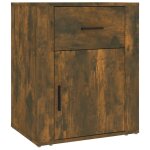 Vidaxl table de chevet ch�ne fum� 50x36x60 cm bois d'ing�nierie