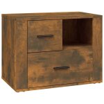 Vidaxl table de chevet ch�ne fum� 60x36x45 cm bois d'ing�nierie