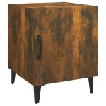 Vidaxl table de chevet ch�ne fum� bois d'ing�nierie