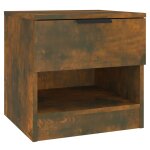Vidaxl table de chevet ch�ne fum� bois d'ing�nierie