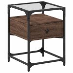 Vidaxl table de chevet ch�ne marron 40x40x55 cm bois d?ing�nierie