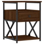 Vidaxl table de chevet chne marron 40x42x55 cm bois d'ingnierie