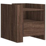 Vidaxl table de chevet chêne marron 45x50x50 cm bois d?ingénierie Vidaxl table de chevet chêne marron 45x50x50 cm bois d?ingénierie