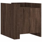 Vidaxl table de chevet chne marron 45x50x50 cm bois d?ingnierie