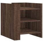 Vidaxl table de chevet chne marron 45x50x50 cm bois d?ingnierie