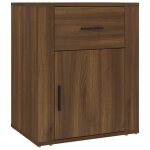 Vidaxl table de chevet ch�ne marron 50x36x60 cm bois d'ing�nierie