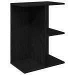 Vidaxl table de chevet ch�ne noir 46, 5x29x61 cm bois d?ing�nierie