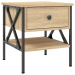 Vidaxl table de chevet ch�ne sonoma 40x42x45 cm bois d'ing�nierie