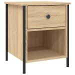 Vidaxl table de chevet ch�ne sonoma 40x42x50 cm bois d'ing�nierie