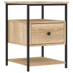 Vidaxl table de chevet ch�ne sonoma 40x42x56 cm bois d'ing�nierie