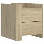 Vidaxl table de chevet ch�ne sonoma 45x50x50 cm bois d?ing�nierie