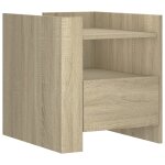Vidaxl table de chevet chne sonoma 45x50x50 cm bois d?ingnierie