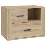Vidaxl table de chevet chne sonoma 60x36x45 cm bois d'ingnierie