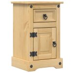 Vidaxl table de chevet corona 35x32, 5x58 cm bois de pin massif