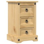 Vidaxl table de chevet corona 35x32, 5x58 cm bois de pin massif