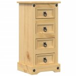 Vidaxl table de chevet corona 35x32, 5x74 cm bois de pin massif