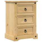 Vidaxl table de chevet corona 45x35x64 cm bois de pin massif