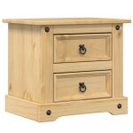 Vidaxl table de chevet corona 53x39x47 cm bois de pin massif