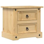 Vidaxl table de chevet corona 53x39x50 cm bois de pin massif