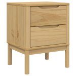 Vidaxl table de chevet floro cire marron 45x39x57cm bois de pin massif