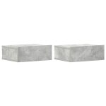 Vidaxl tables de chevet flottantes 2 pcs gris béton bois d'ingénierie Vidaxl tables de chevet flottantes 2 pcs gris béton bois d'ingénierie