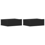 Vidaxl tables de chevet flottantes 2 pcs noir 40x30x15 cm