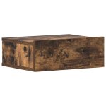 Vidaxl table de chevet flottante ch�ne fum� 40x30x15 cm