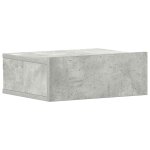 Vidaxl table de chevet flottante gris b�ton bois d'ing�nierie