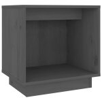 Vidaxl table de chevet gris 40x30x40 cm bois de pin solide