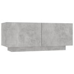 Vidaxl table de chevet gris bton 100x35x40 cm bois d'ingnierie